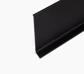 Алюминиевый напольный плинтус Русский профиль, черный матовый, 100х11,2х2500 мм, 1 м.п